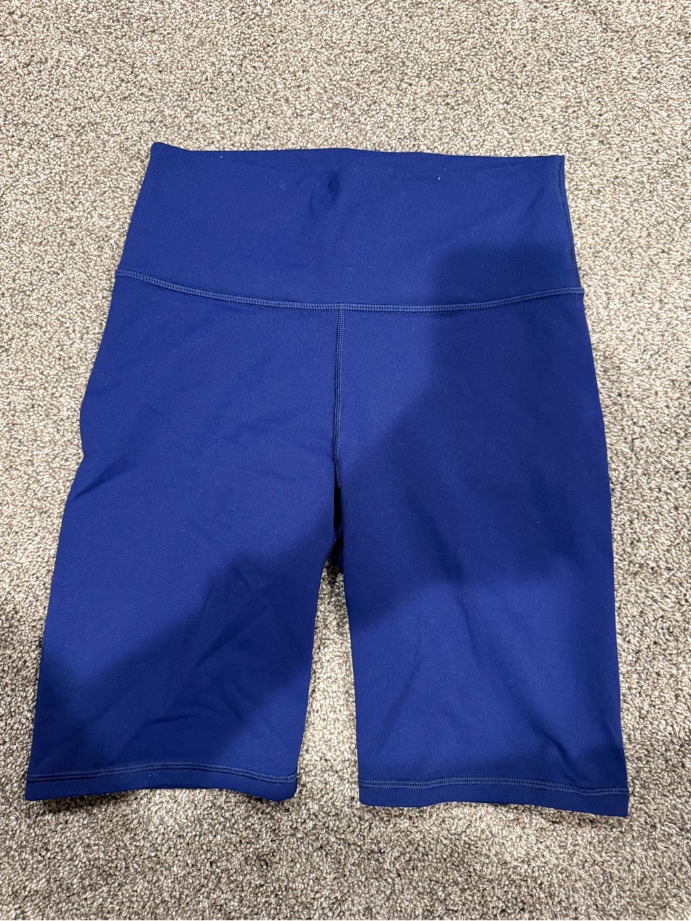 Fabletics High-Waist Blue Bike Shorts